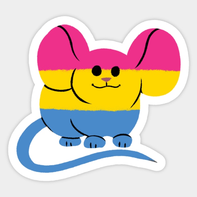 Pansexual Pride Mouse Sticker by gaypompeii